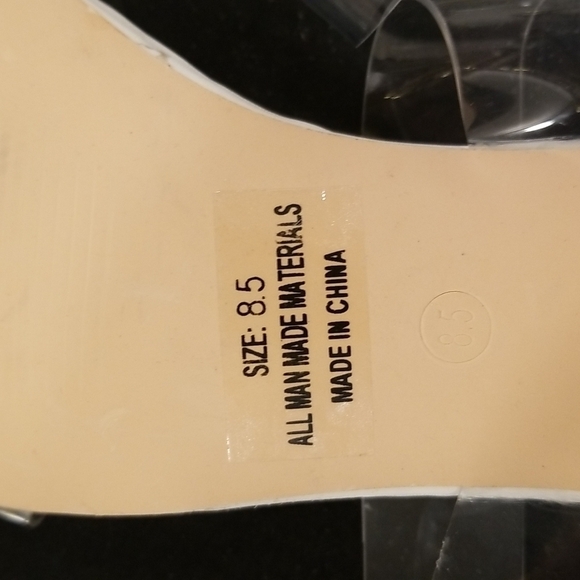 💕LULU'S💕 Arielah White Vinyl High Heel Slide Sandals ~ 8.5 New Without Box - Picture 14 of 14